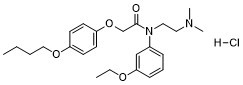 Acetamide, 2-(p-butoxyphenoxy)-N-(2-(dimethylamino)ethyl)-N-(m-ethoxyphenyl)-, hydrochloride 27468-6